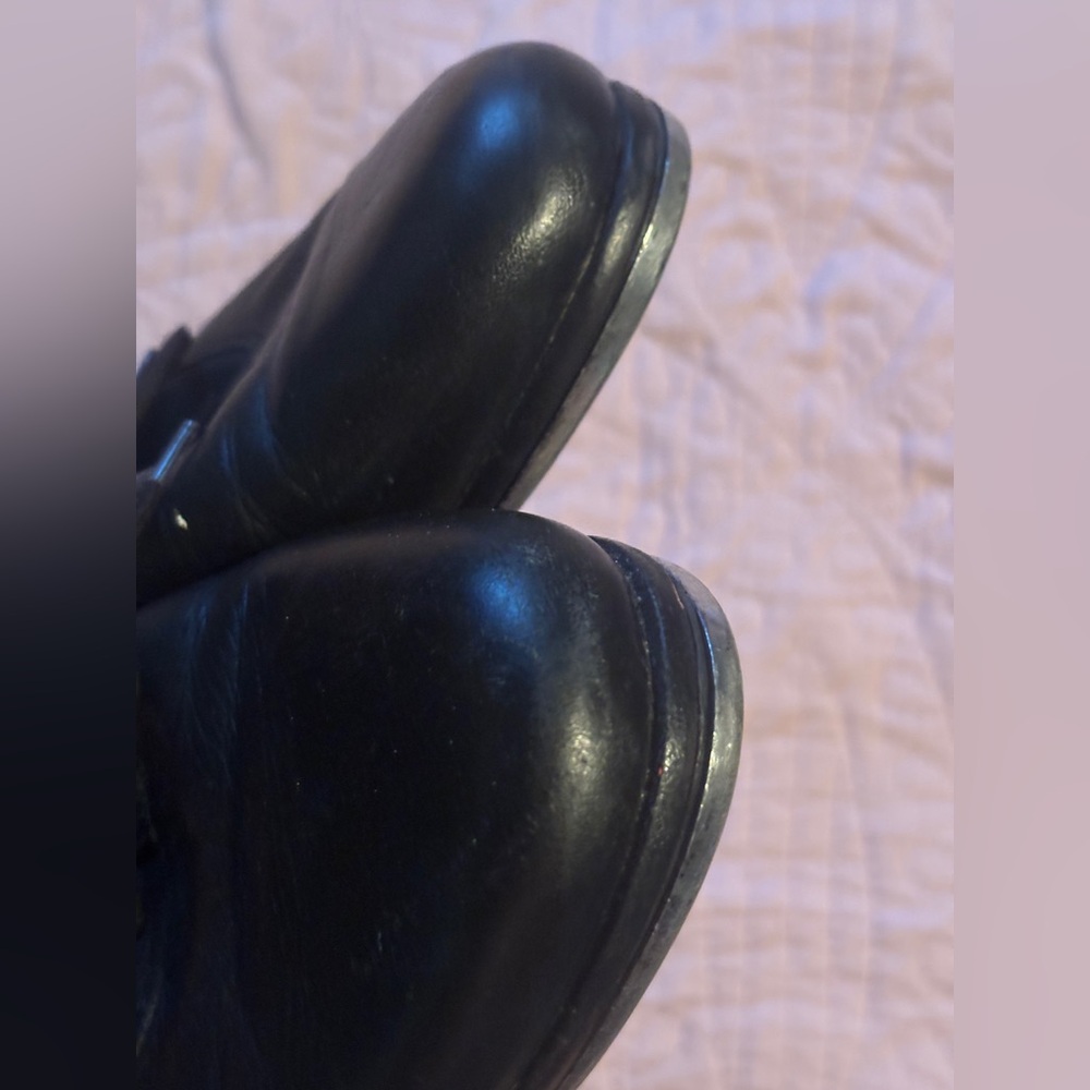 BLOCH Black Leather Tap Dance Shoes with Metal Taps Shockwave SIZE 9 M - Picture 3 of 10